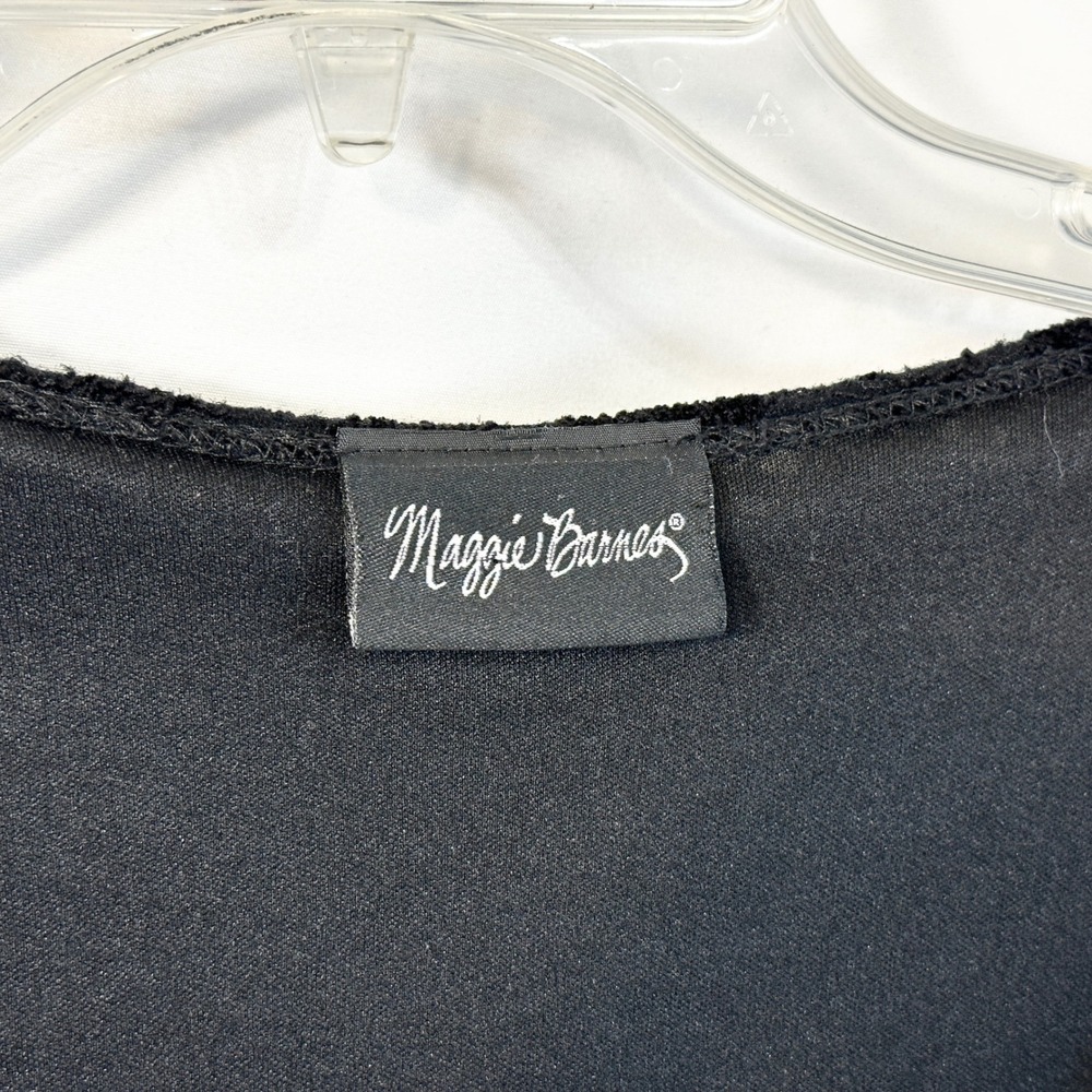 Maggie Barnes 22/24W Top Black Lace Yoke Whimsigoth Witchy Goth Grunge 1154 - Picture 7 of 7